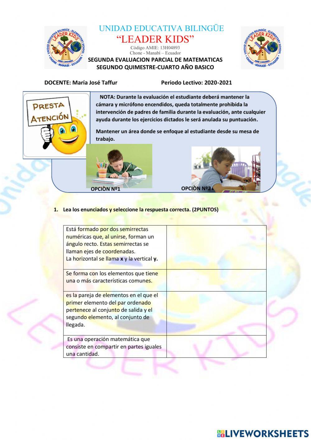 Teoria plano cartesiano