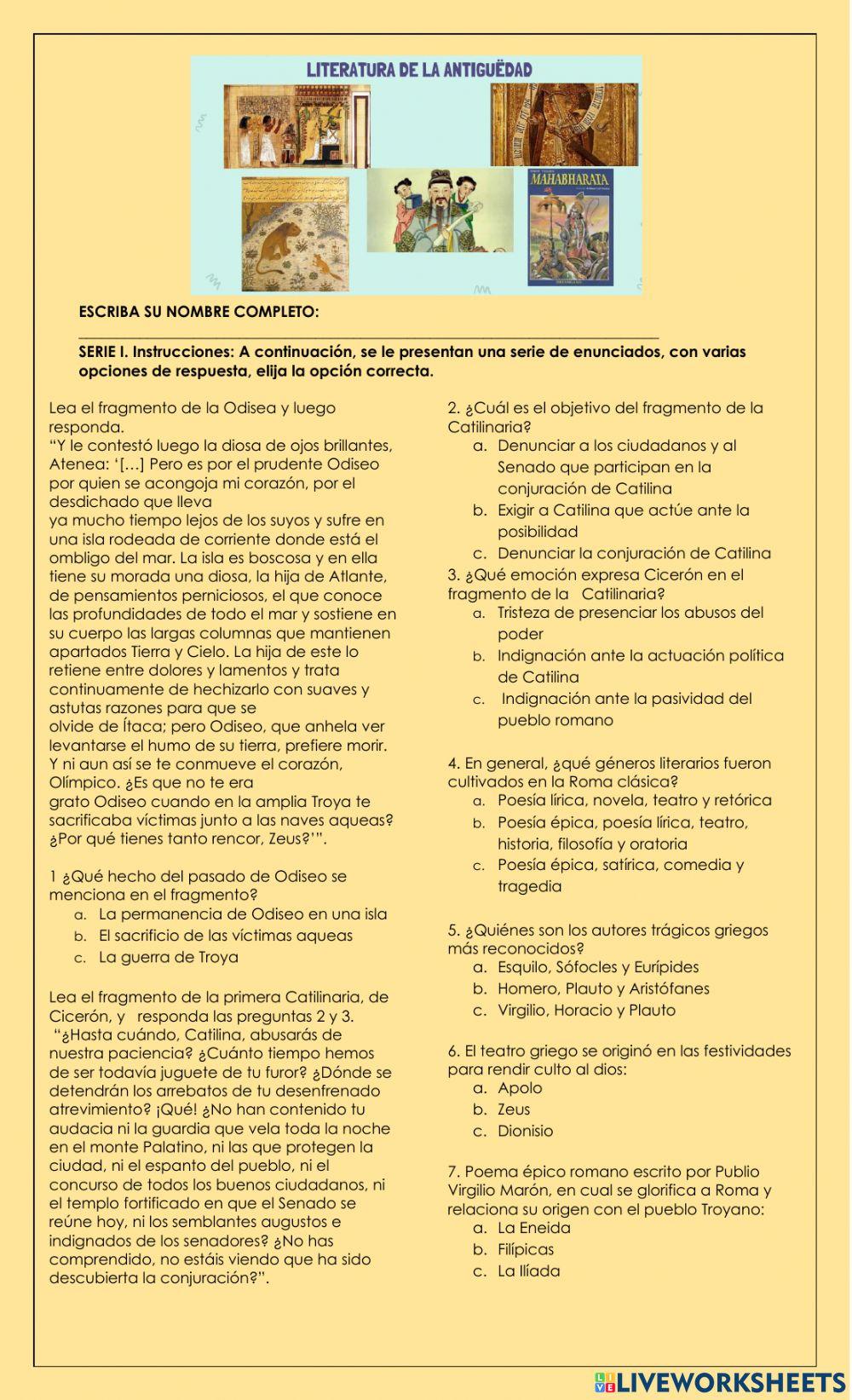 Literaturas de la antigüedad