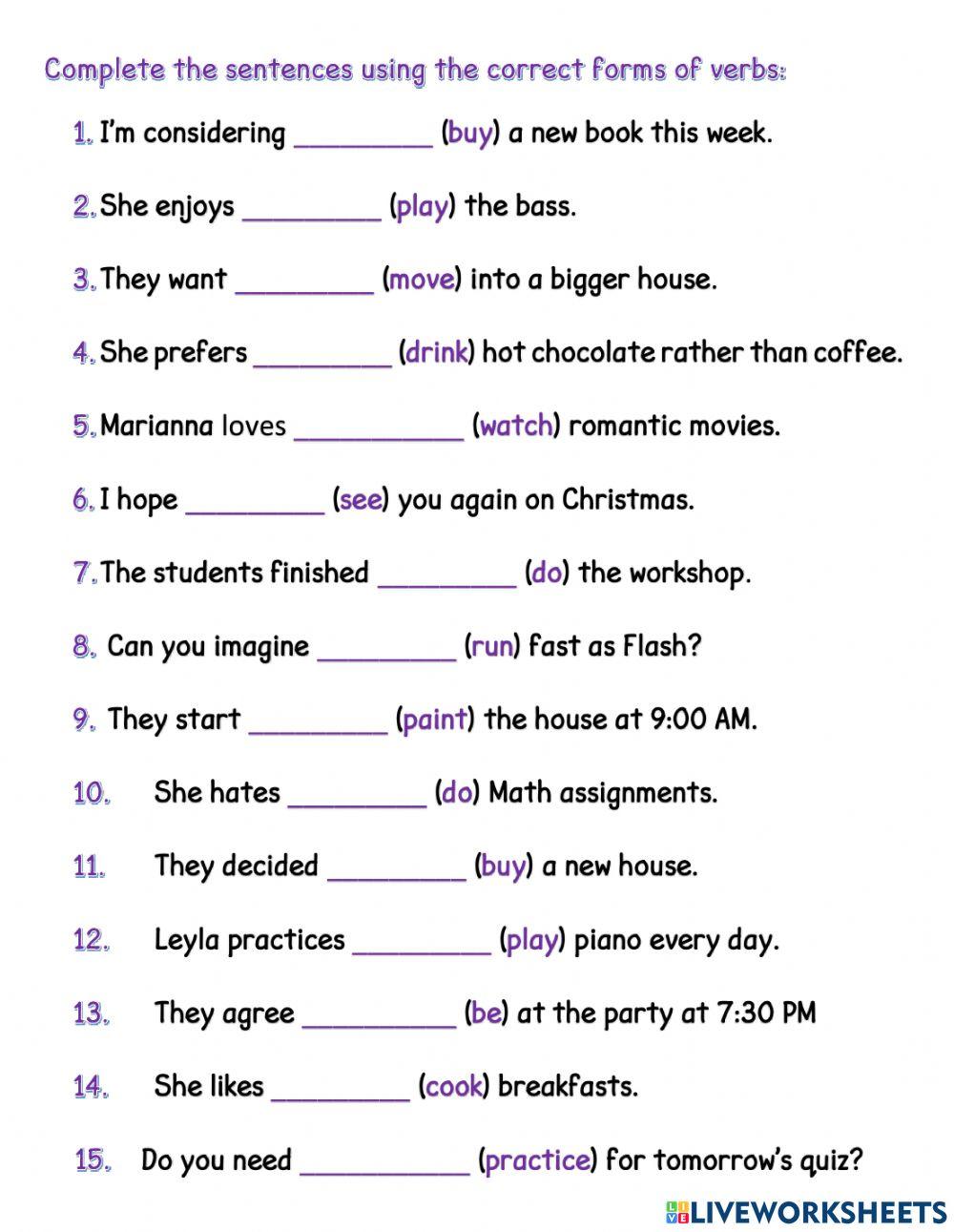 Verb + Gerund or Infinitive