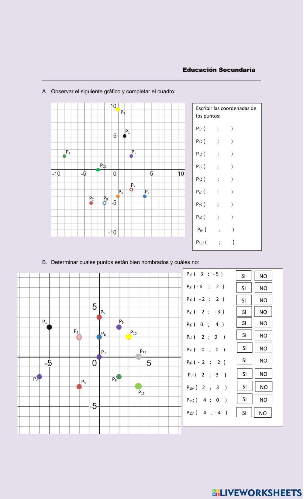 Ejes cartesiano, teorema de pitagoras