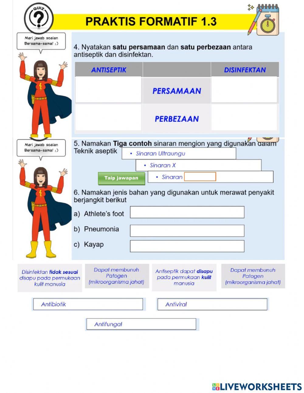 1.3 Pencegahan dan rawatan penyakit yang disebabkan oleh mikroorganisma