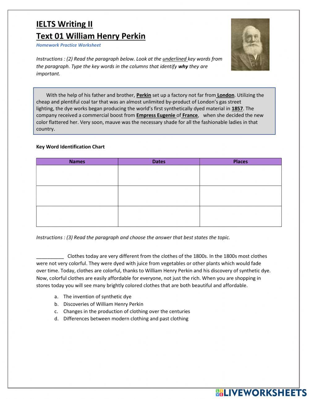 IELTS Text William Henry Perkin