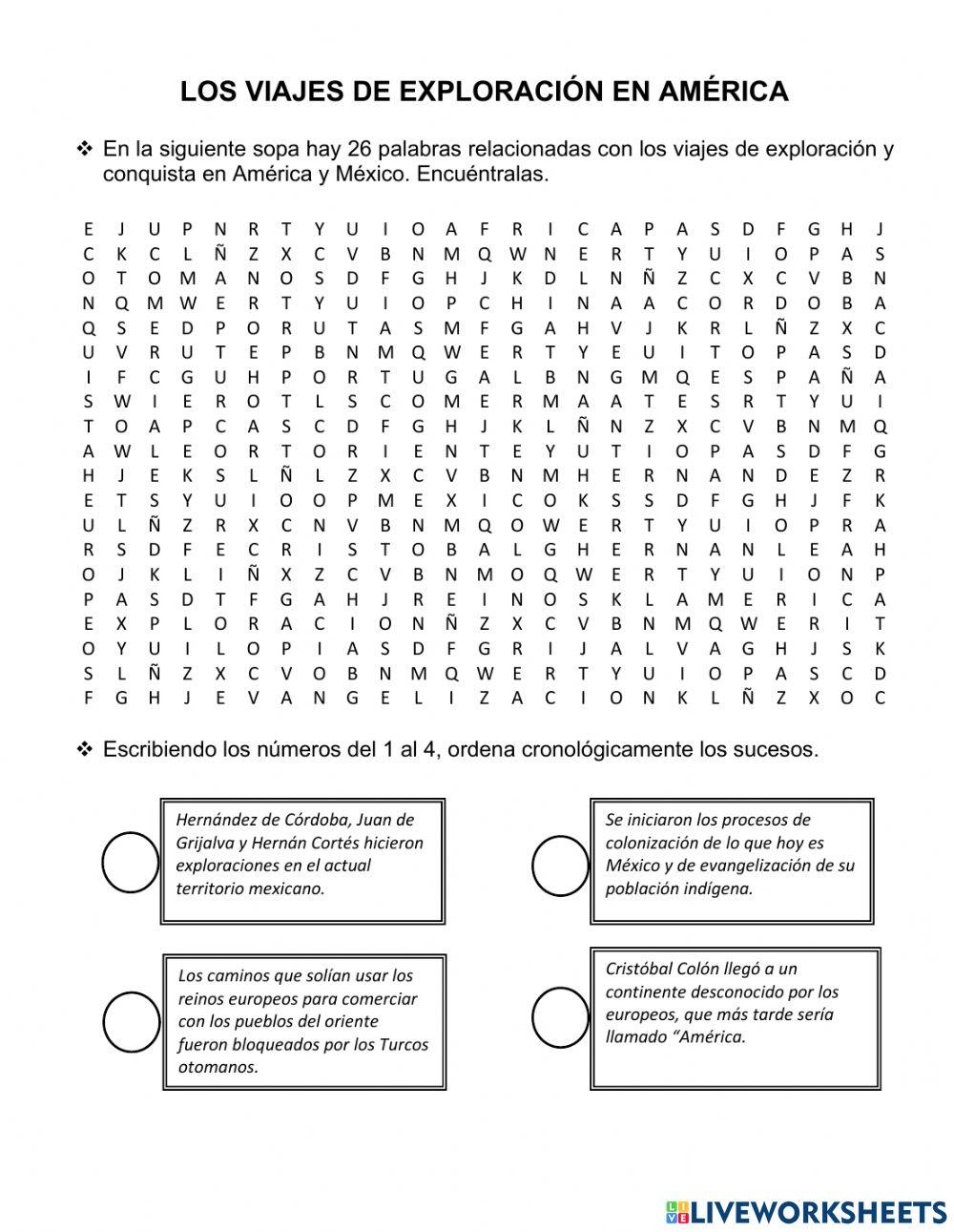 Los Viajes de Exploracion en America
