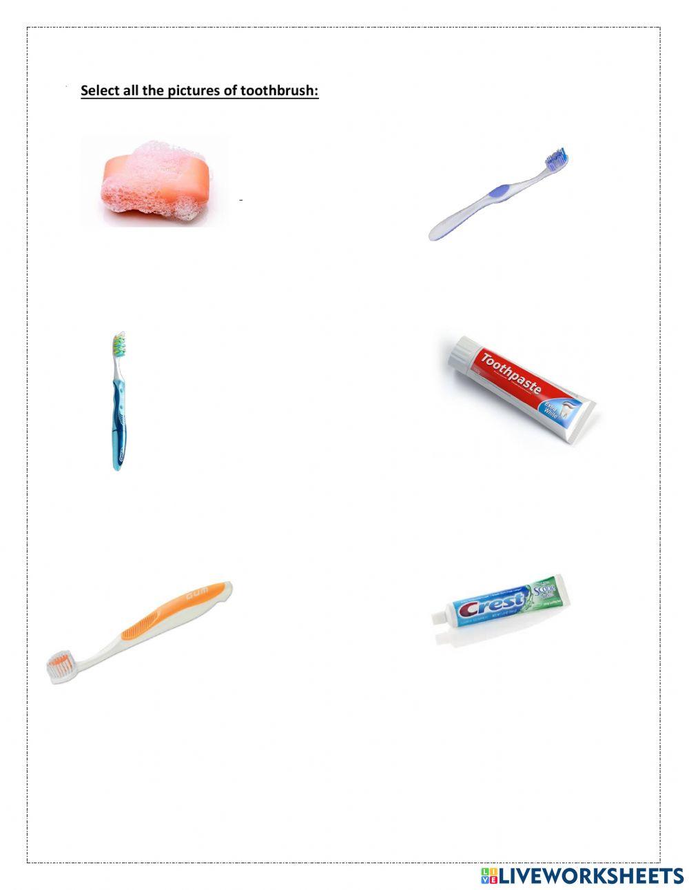Select all the pictures of Toothbrush