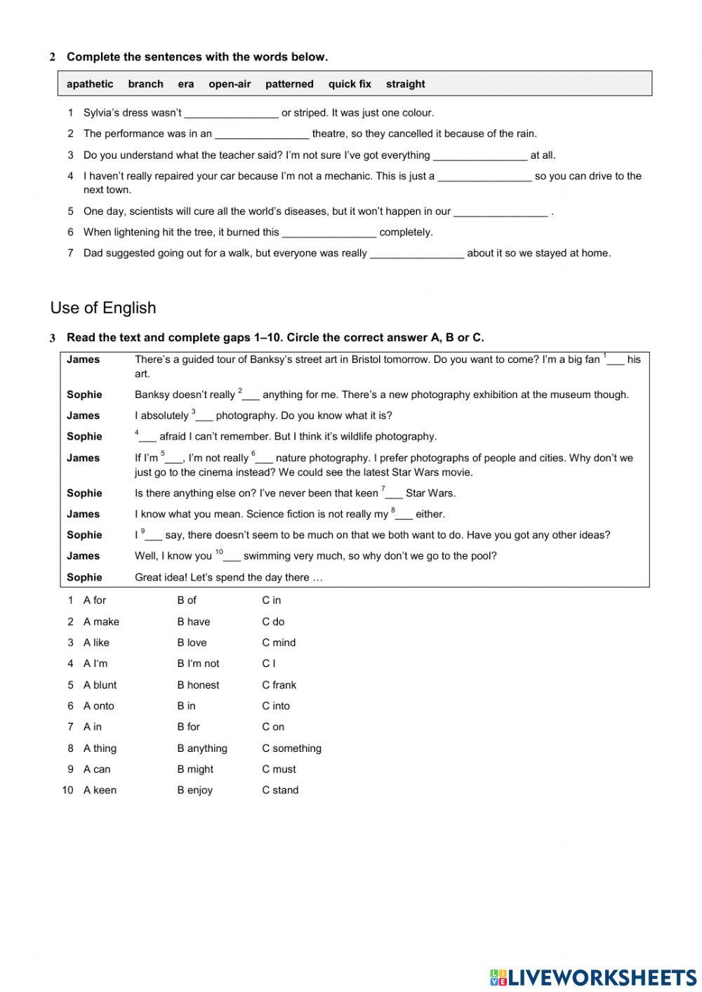 Solutions Int Unit 7