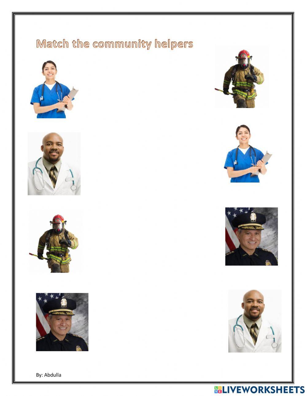 Match the community helpers