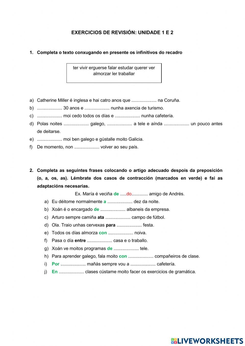 Revisión Unidade 1 e 2