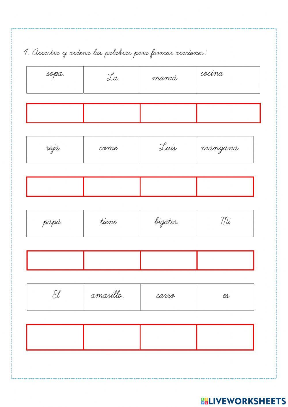 Evaluación primer grado