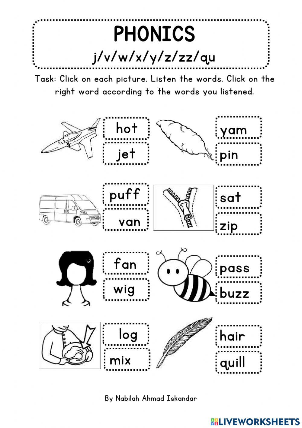 Phonics 4 Y1 worksheet Live Worksheets