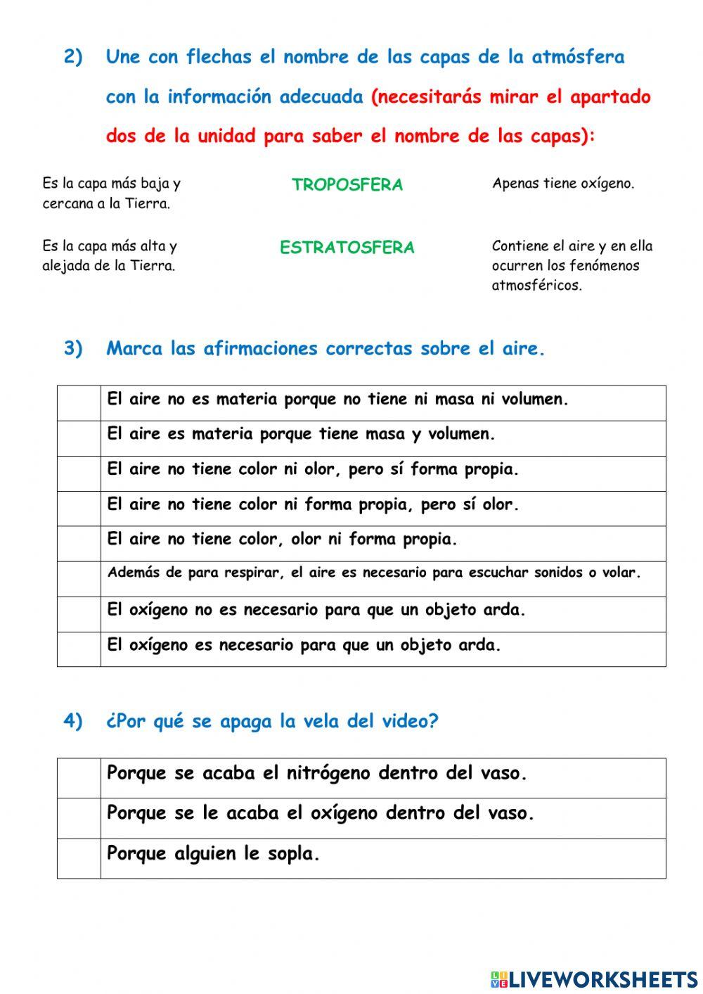 El aire en nuestro planeta