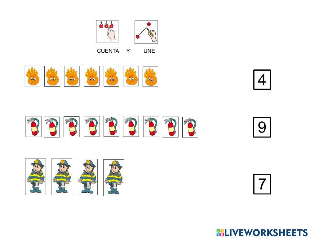 Los bomberos y el fuego