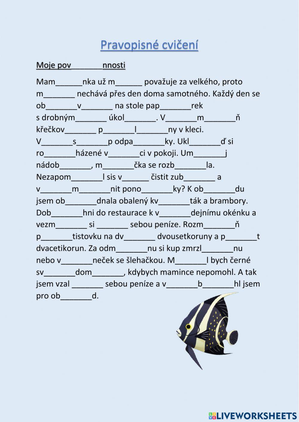 Pravopisné cvičení