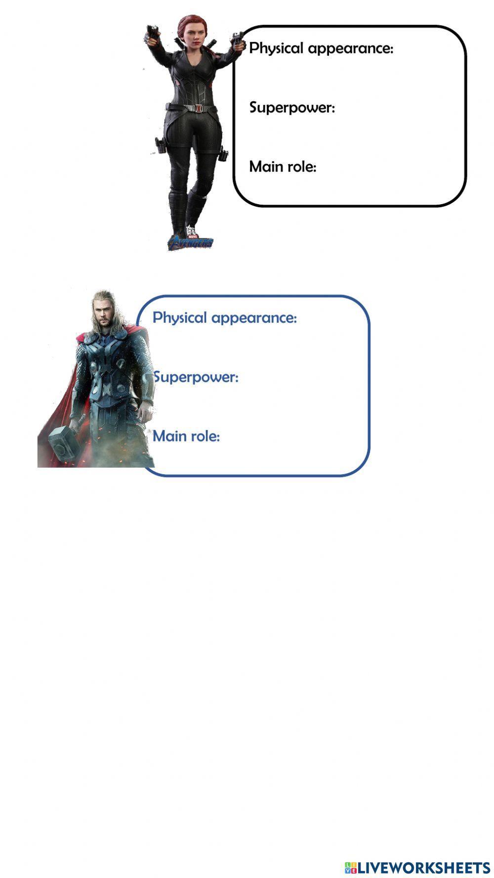Superheroes- Characteristics