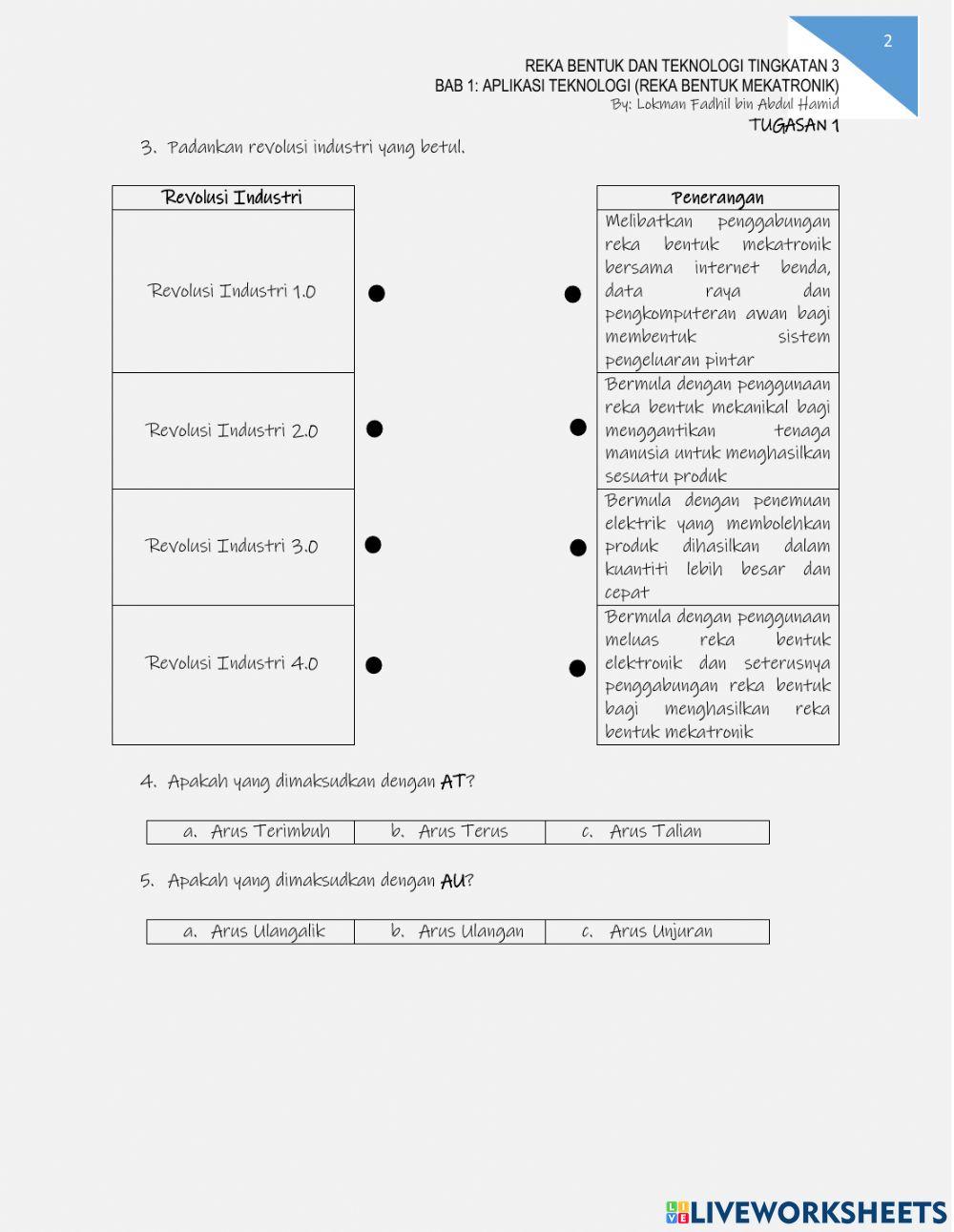Reka Bentuk dan Teknologi Tingkatan 3