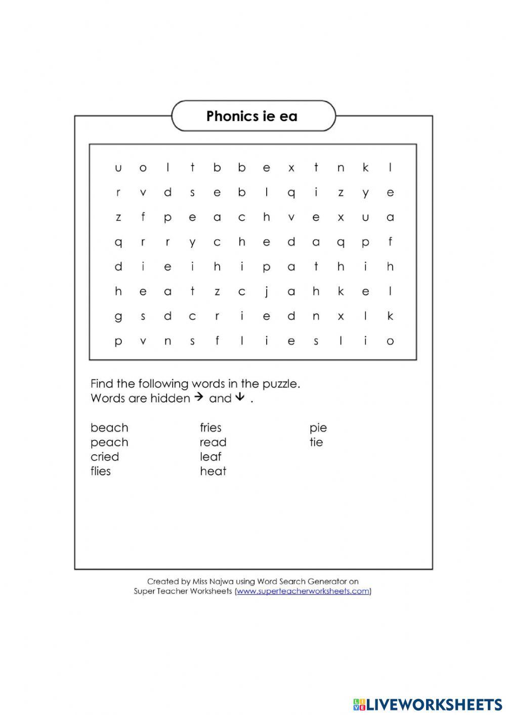 Phonics Year 2 ie ea