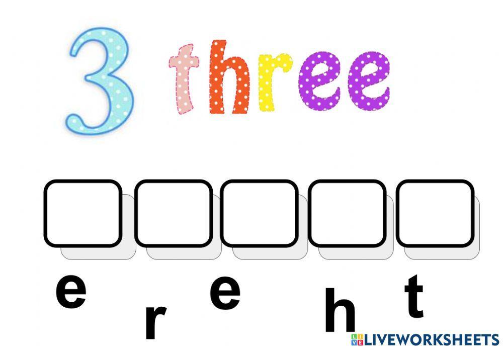 Number name practice 3