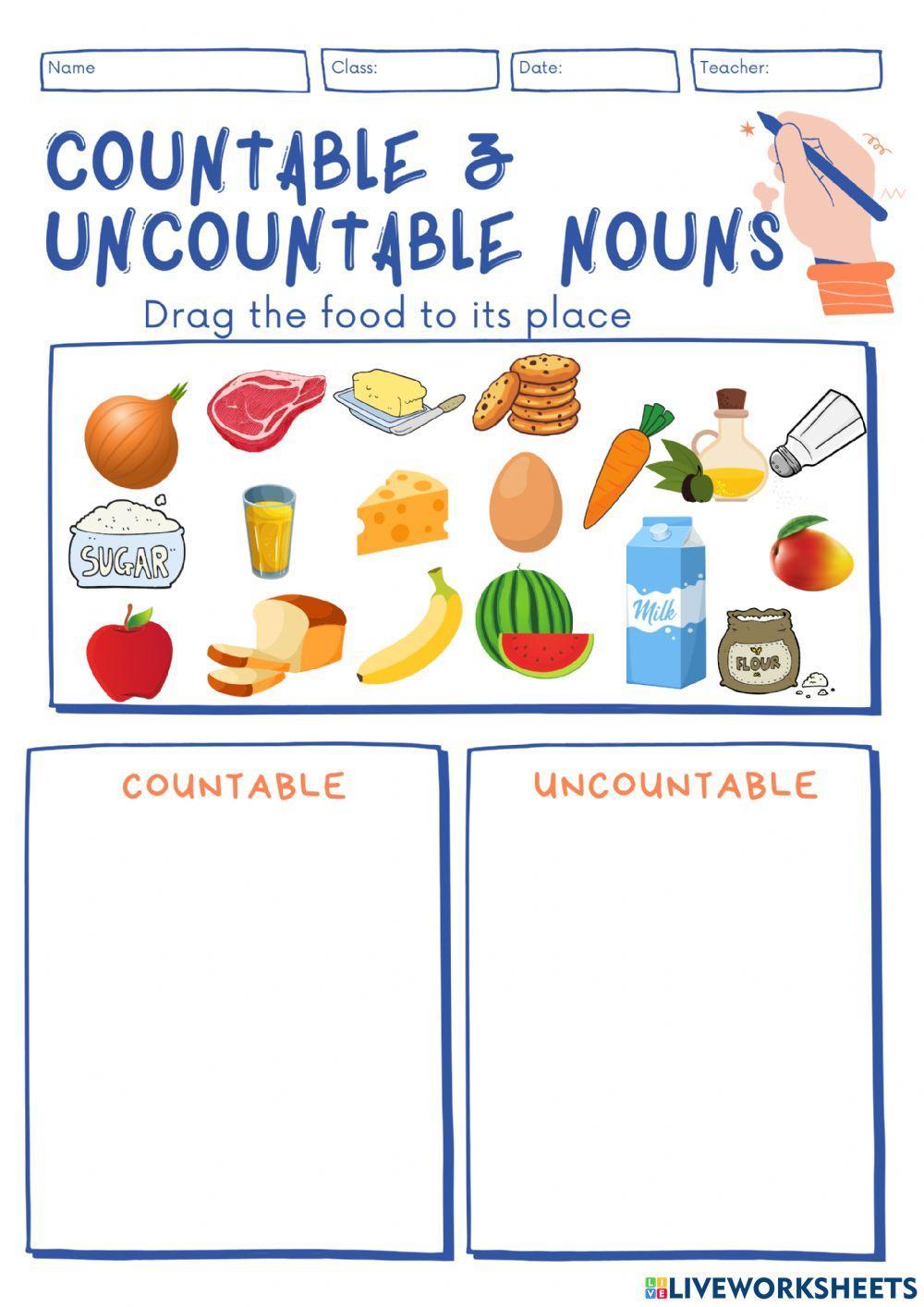Countable and uncountable nouns