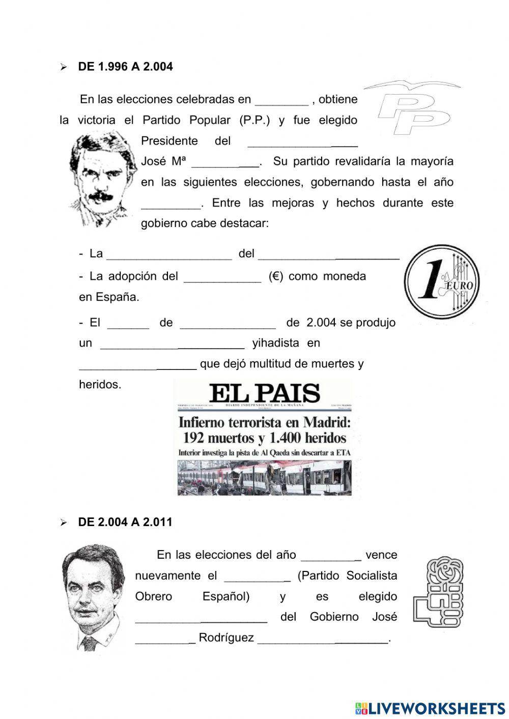 Los gobiernos de la Democracia