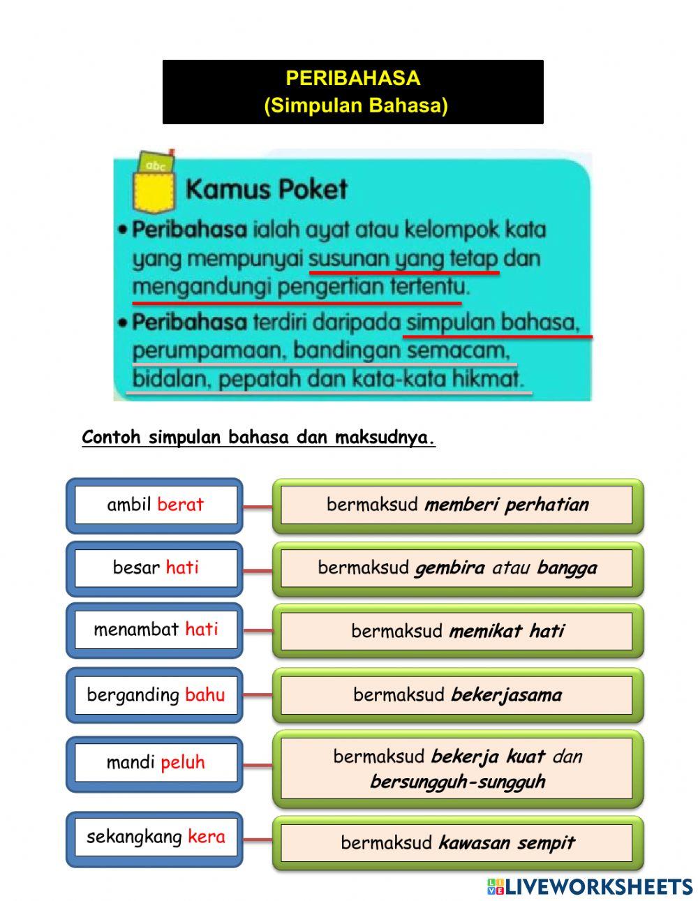 Peribahasa (Simpulan Bahasa) Tahun 4