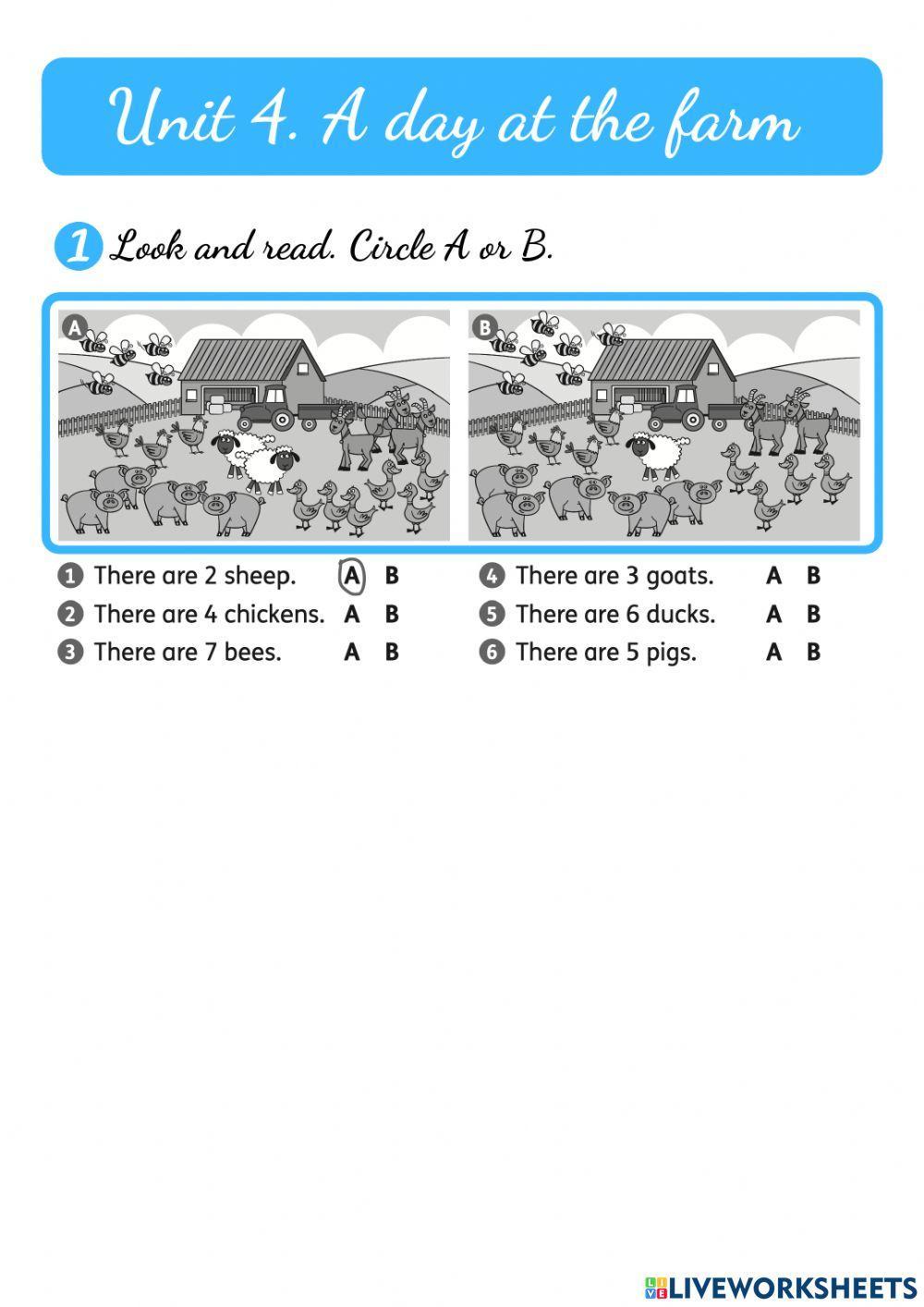 Unit 4. A day at the farm