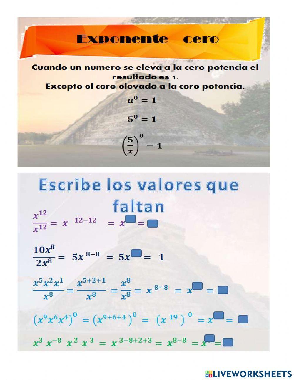 Leyes de los exponentes