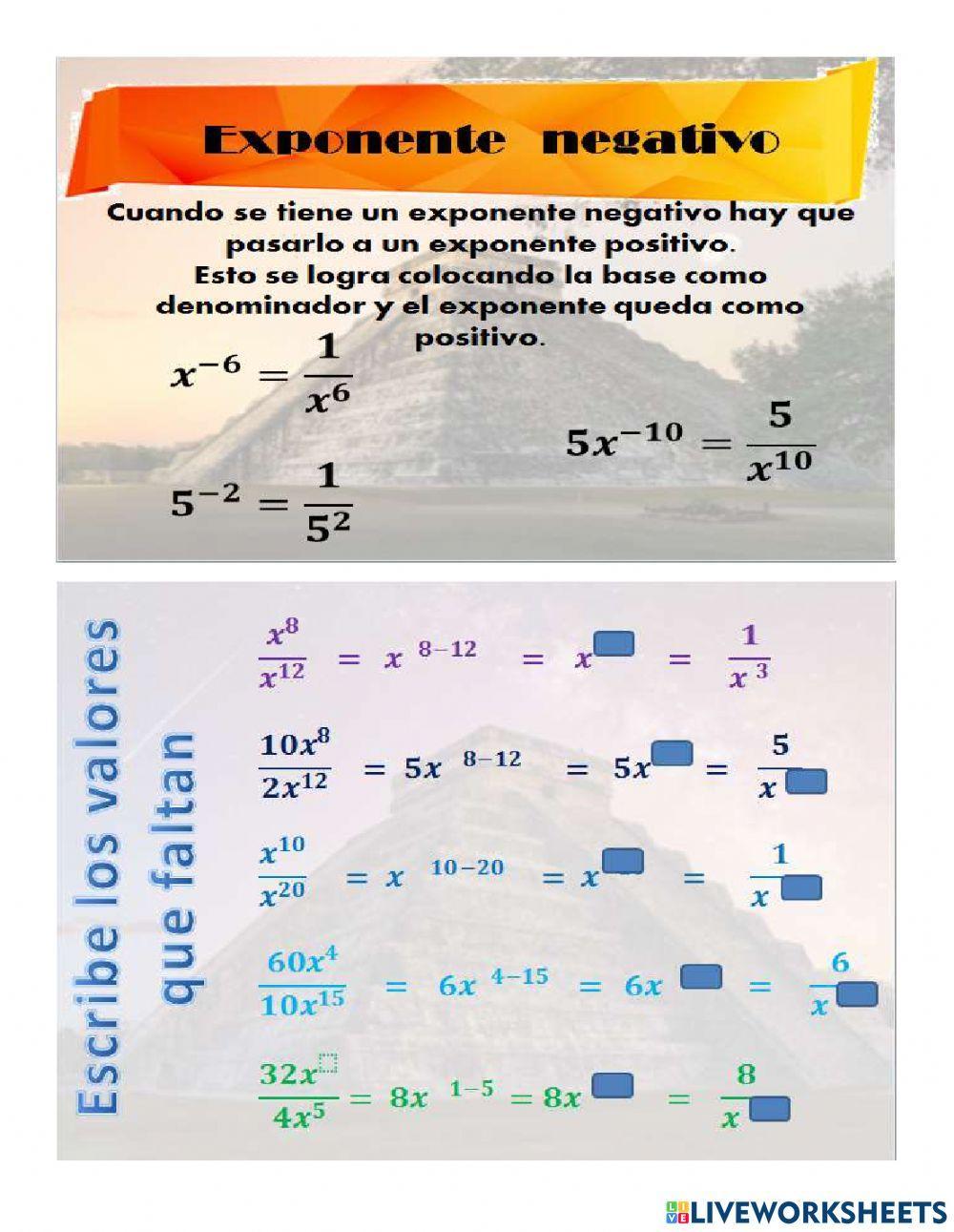 Leyes de los exponentes