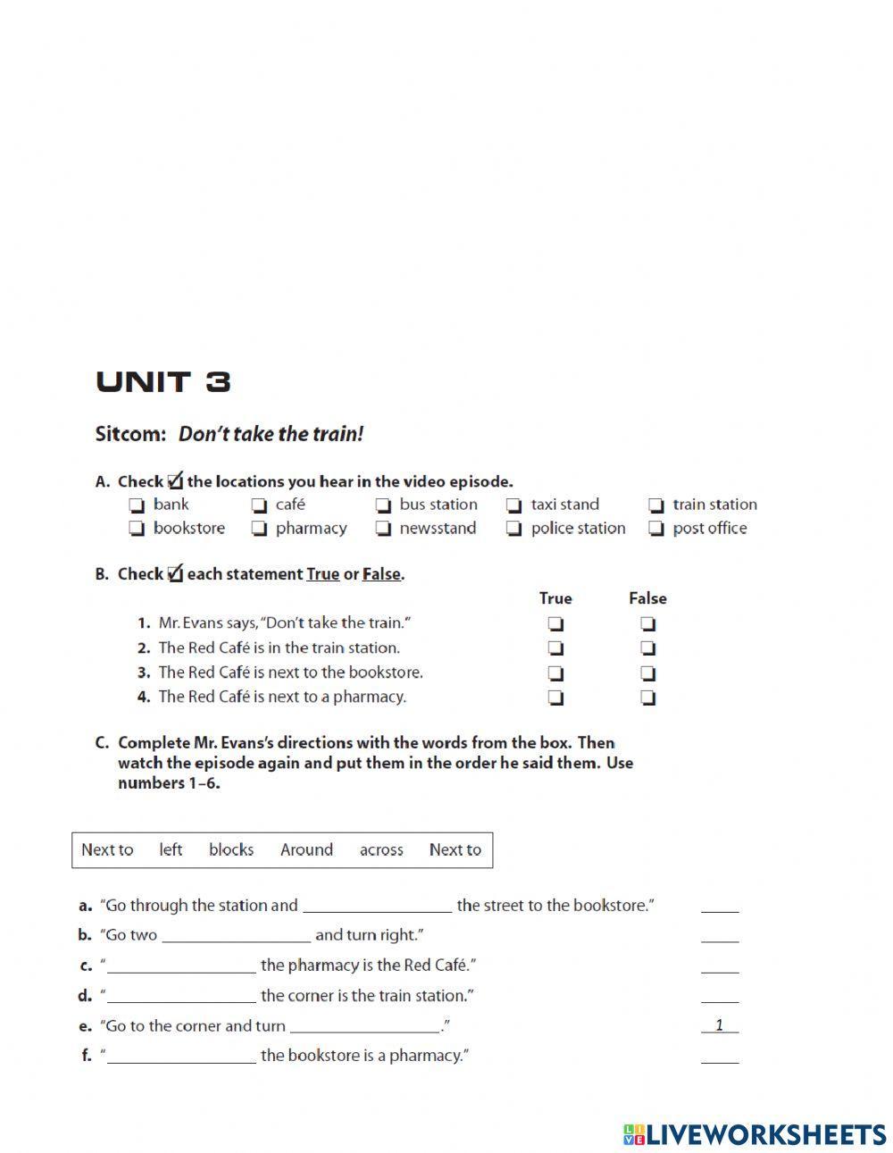 Video Activity 1 unit 3