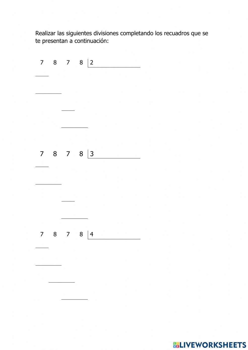 Divisiones por una cifra