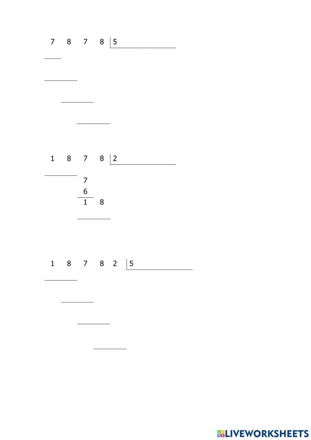 Divisiones por una cifra