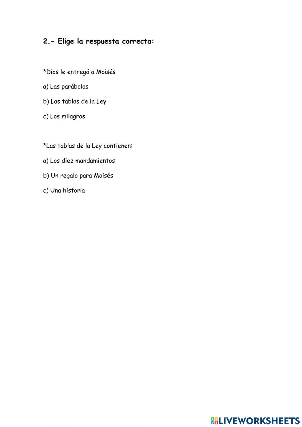 Moisés y los mandamientos