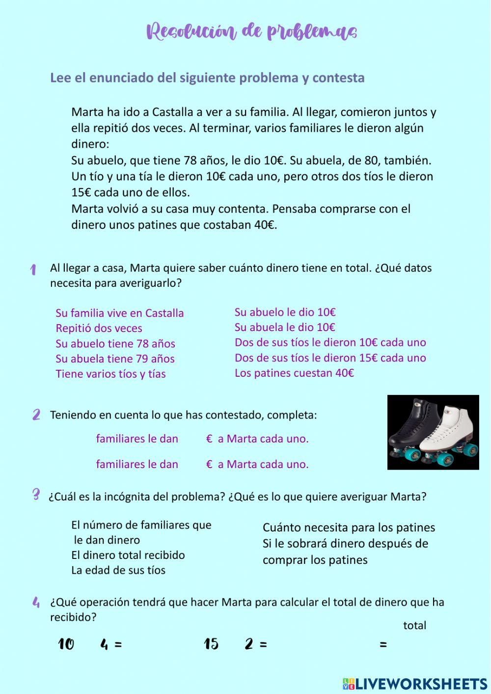 Resolución de problemas - Identifricar datos