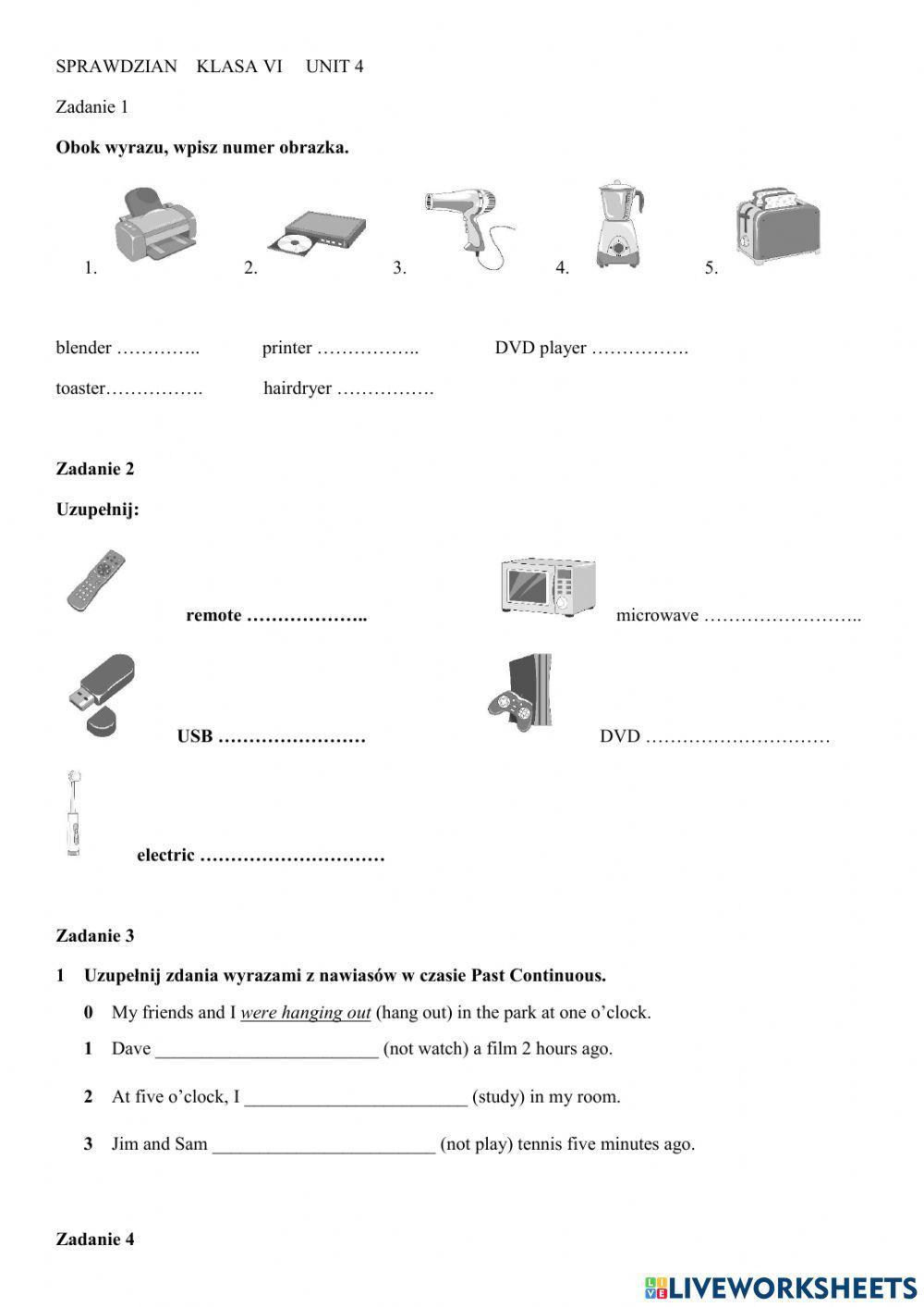 Sprawdzian Z Angielskiego Klasa 4 Unit 4 694297 | Sprawdzian English Class A2 unit 4