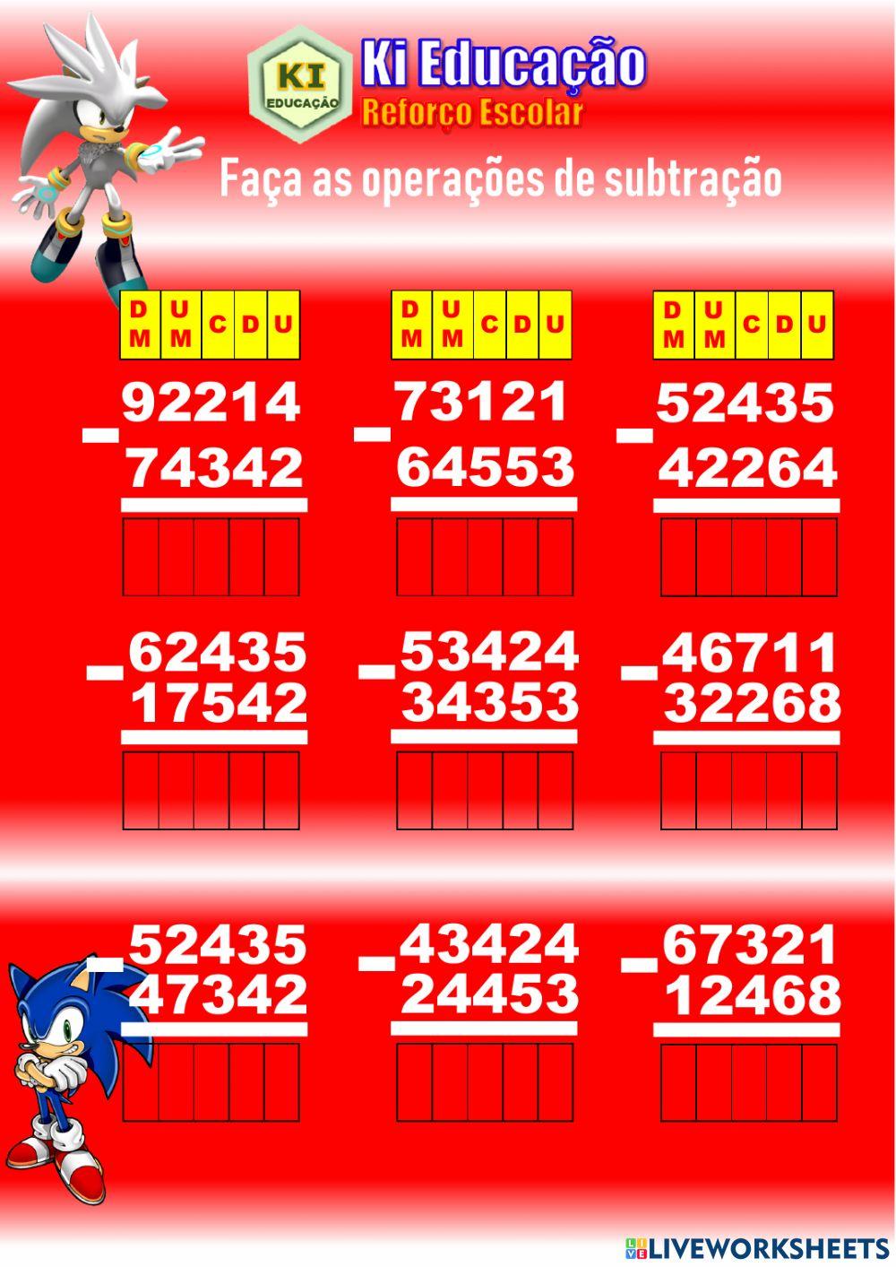 Subtração 03