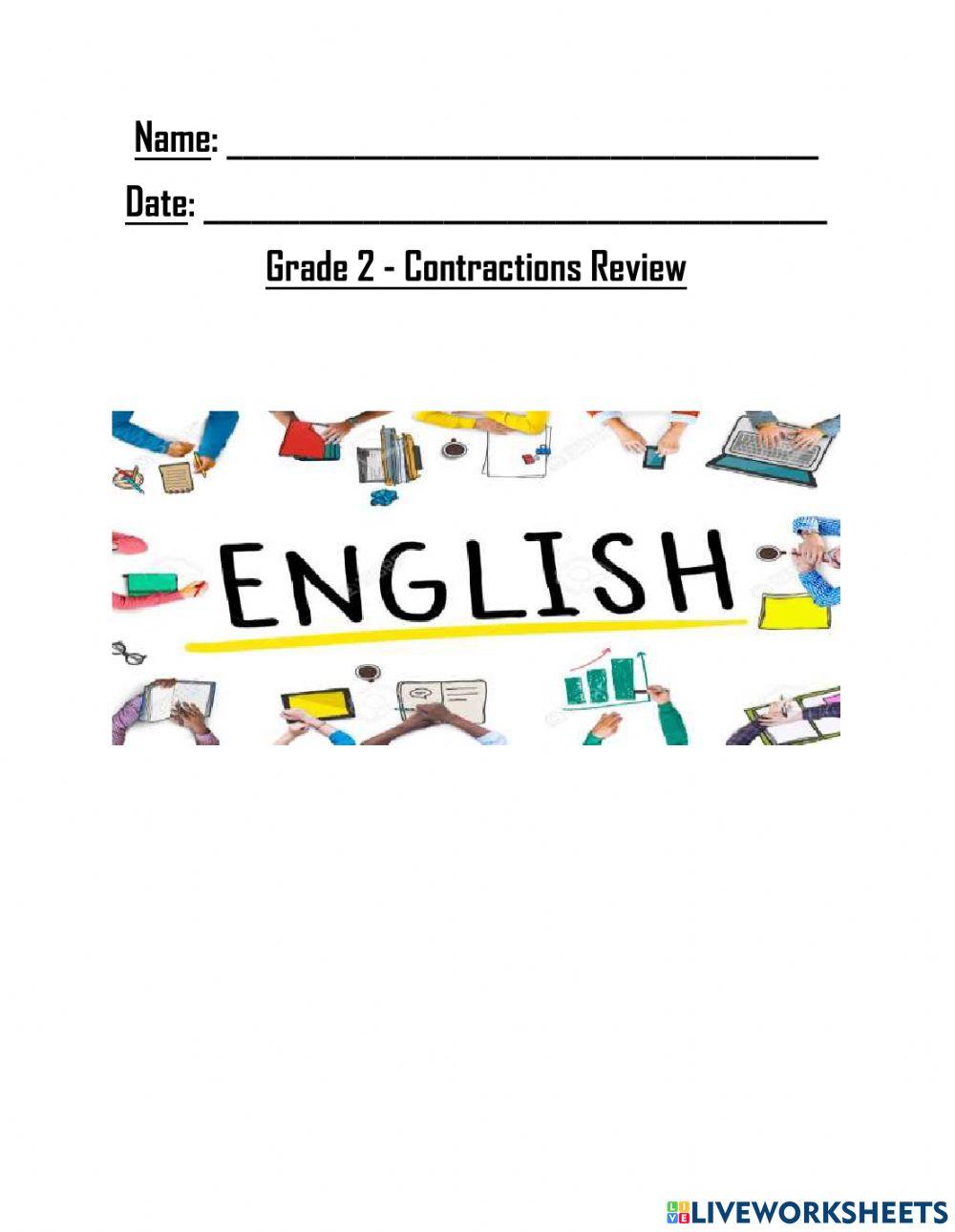 Contractions Review (Grade 2)