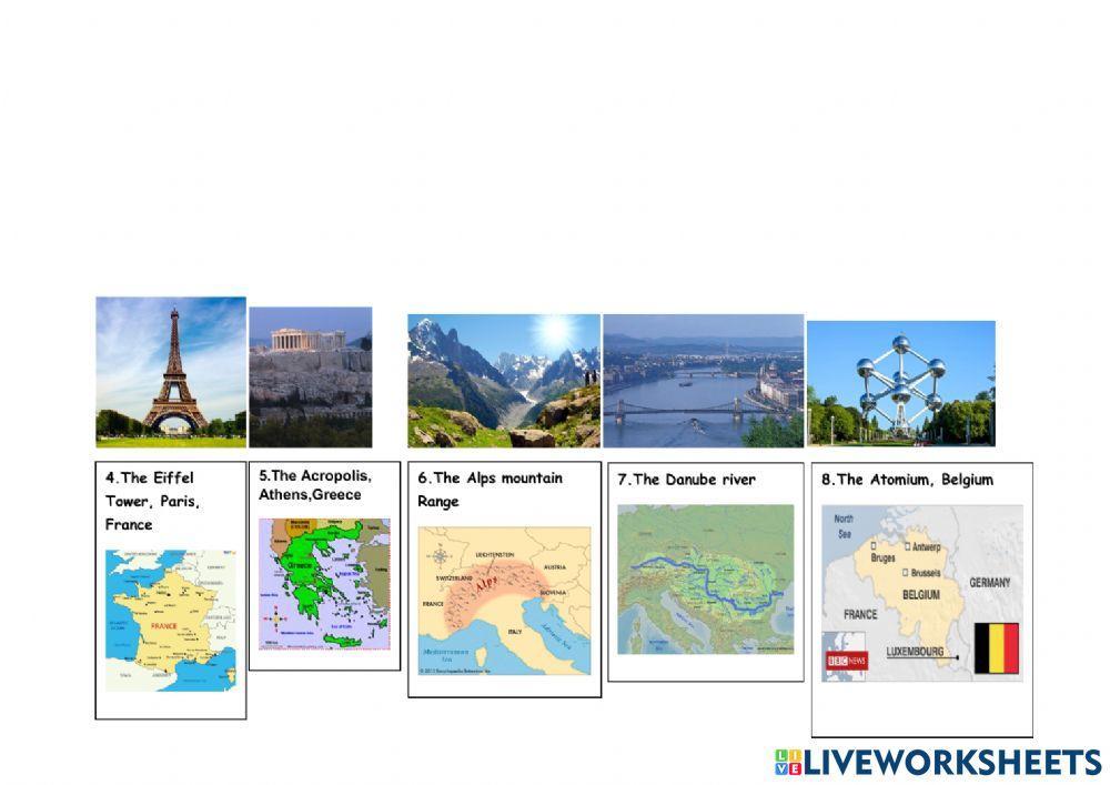 European man made and natural landmarks