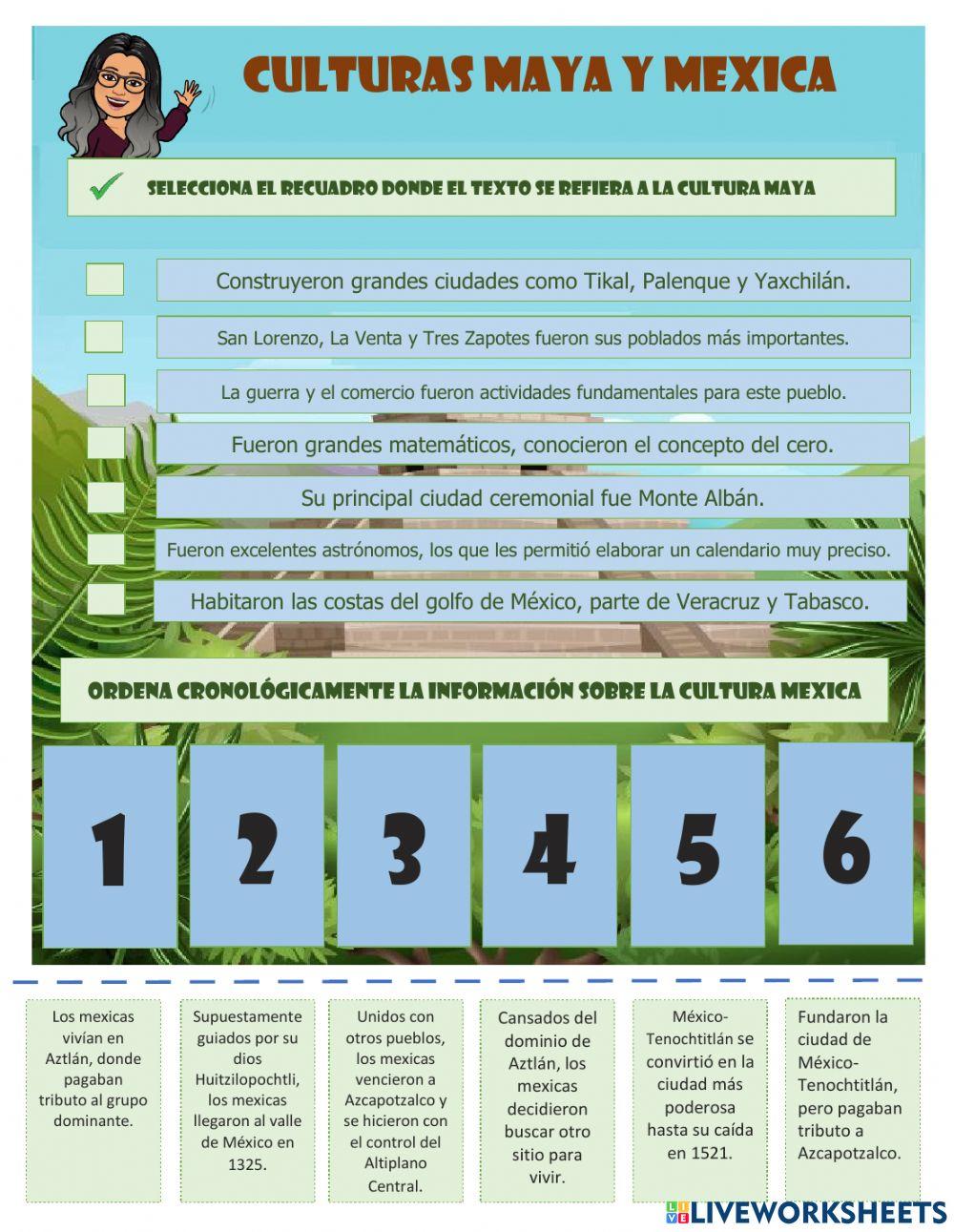 Culturas Maya y Mexica