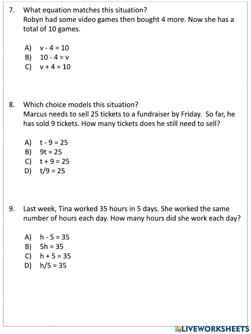 Algebraic Expressions