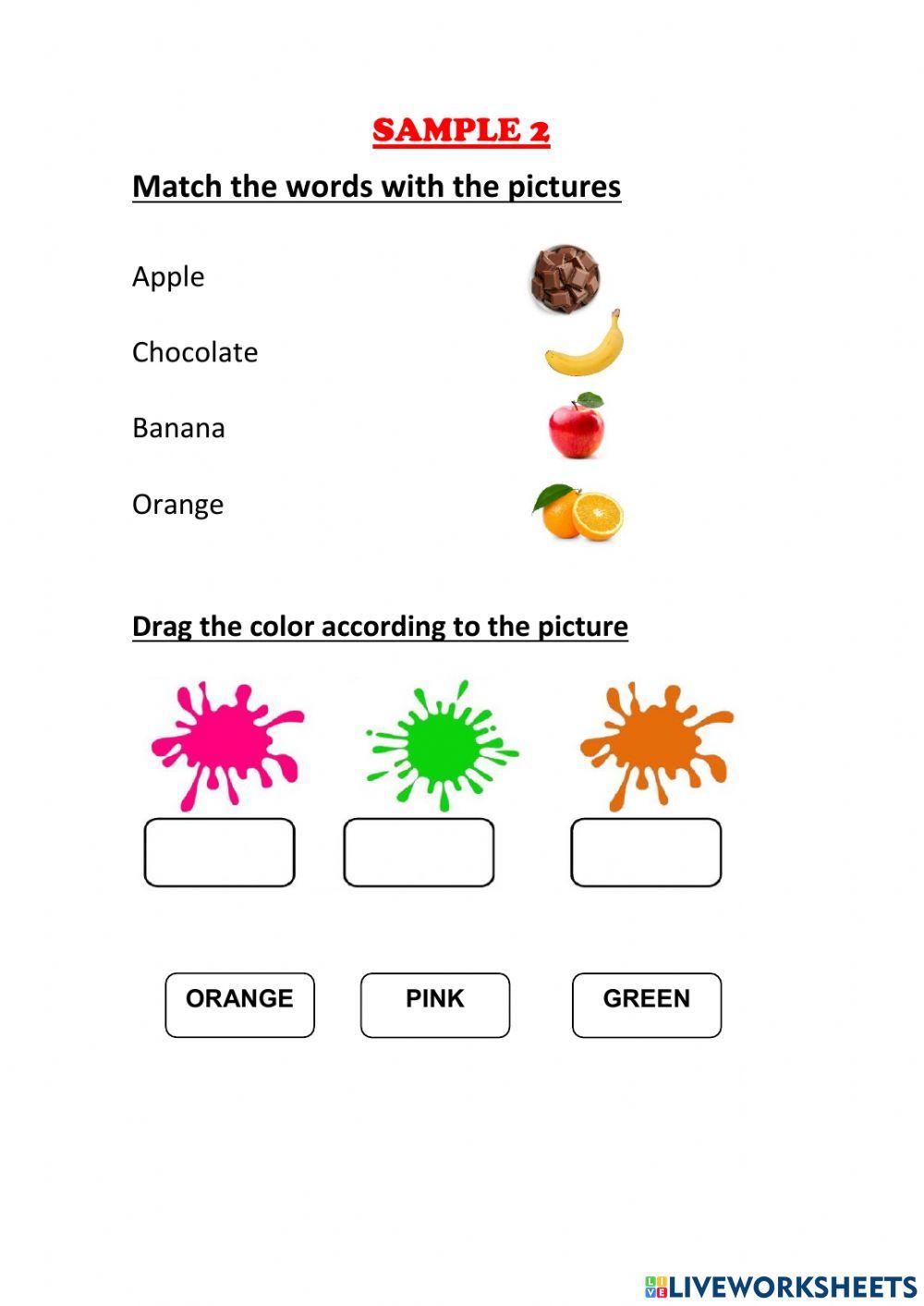 Sample online activity for basic | Live Worksheets