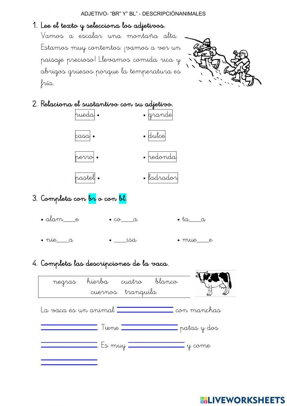 Adjetivos-bl y br-descripcion animales