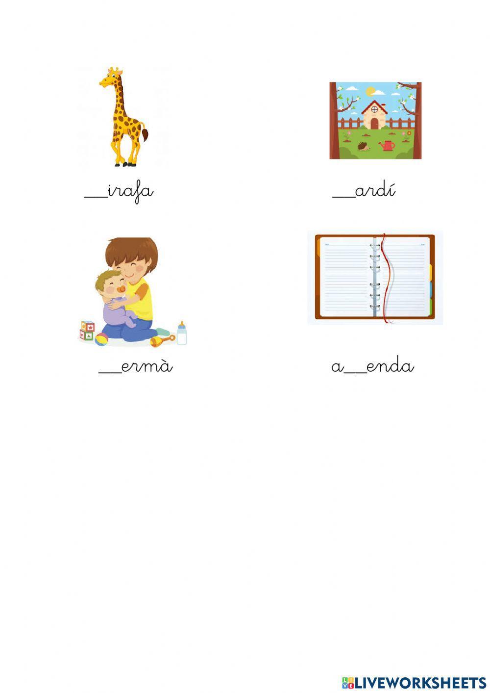 L'ús de la g i la j