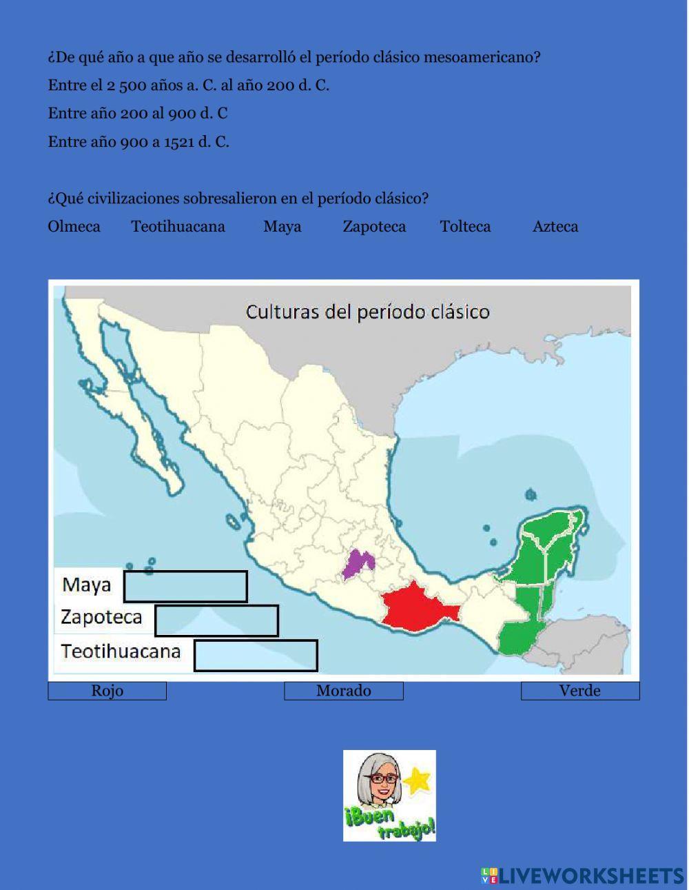 Período clásico: teotihuacanos, mayas, zapotecas