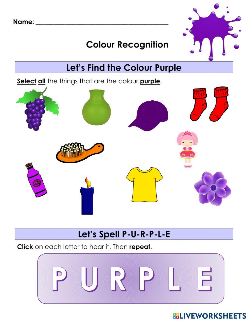 Colour Recognition- Purple