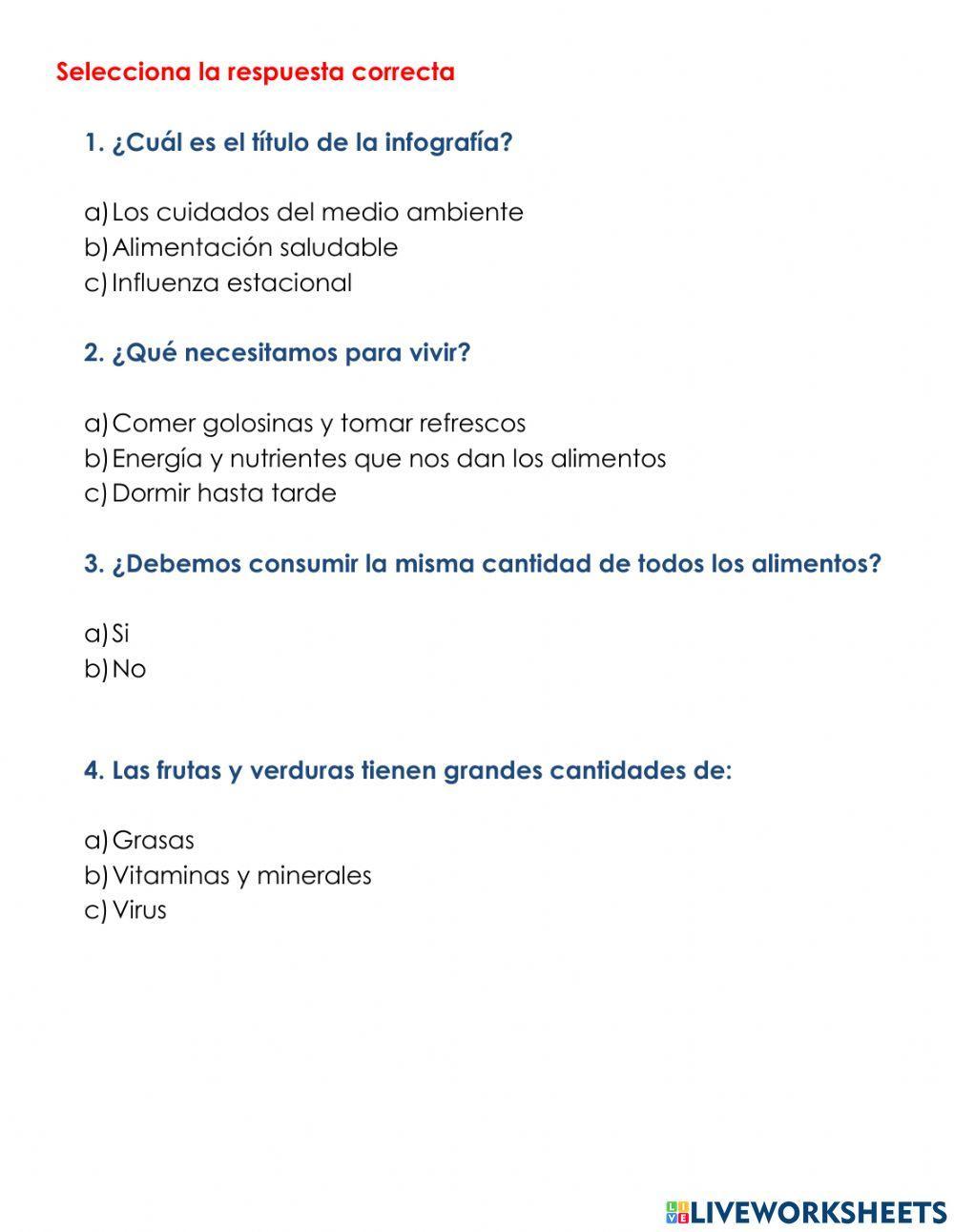 Infografía alimentación saludable
