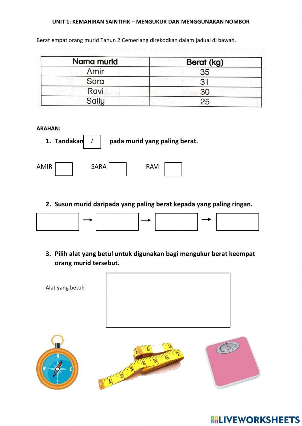 T2 Kemahiran Saintifik - Mengukur