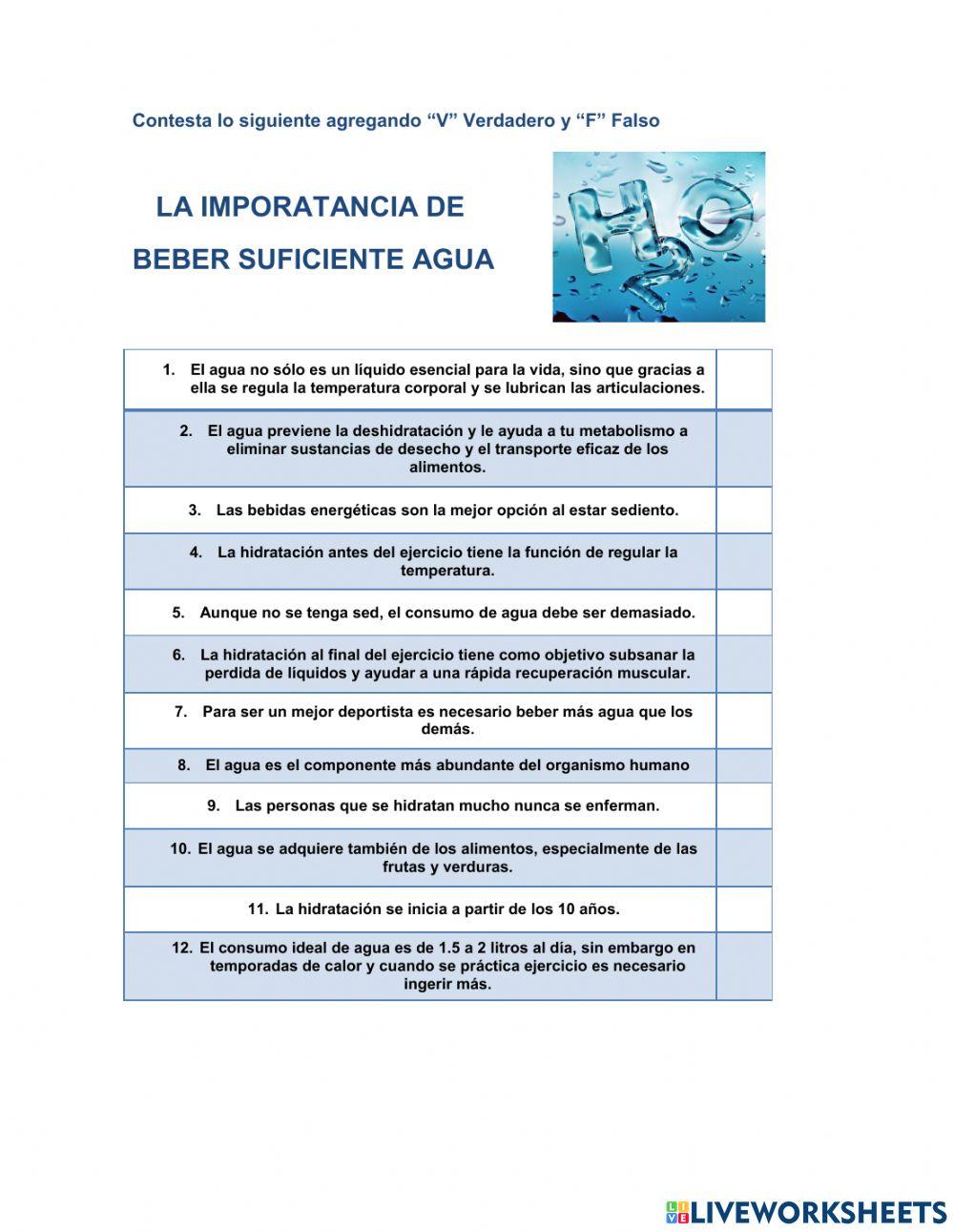 La importancia de beber suficiente agua