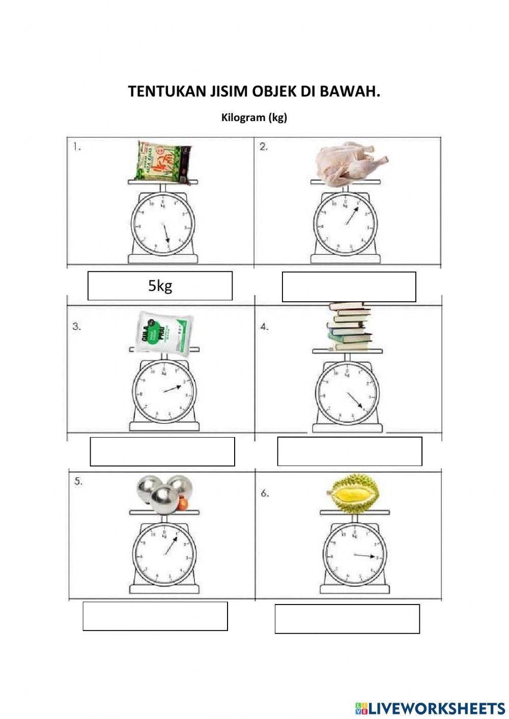 Jisim 2: menentukan jisim objek