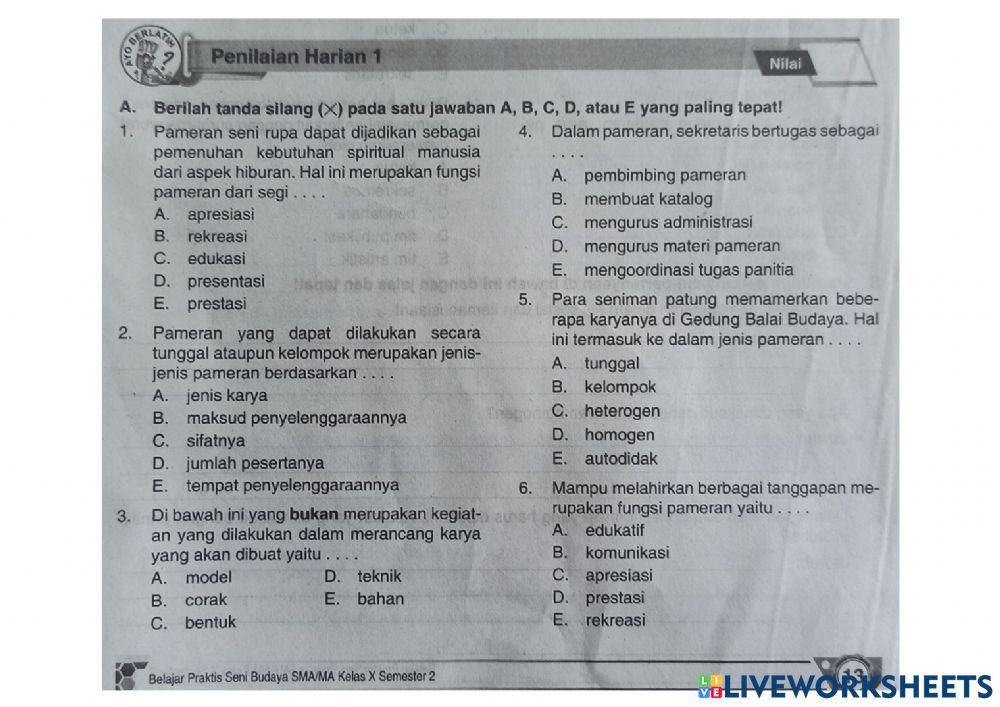 Bab 1 pameran karya seni rupa