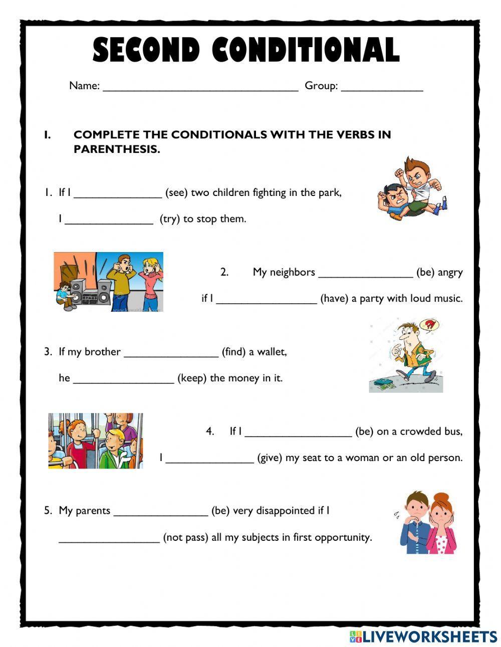 Second conditional worksheets