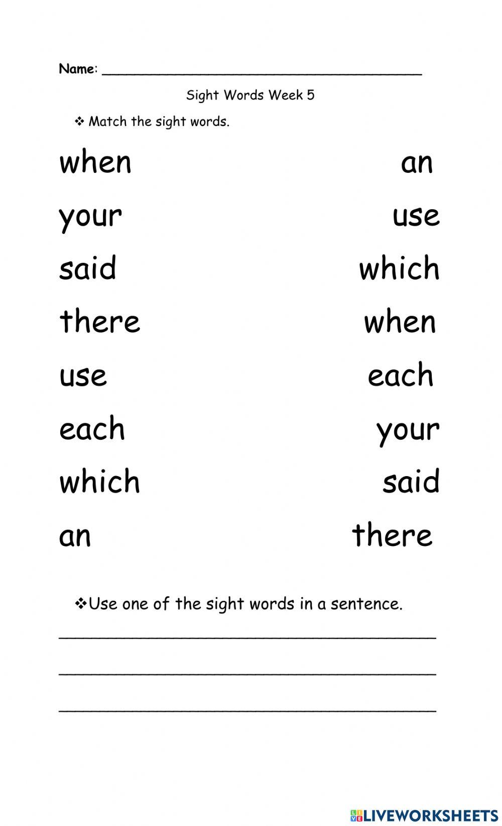 Sight Words