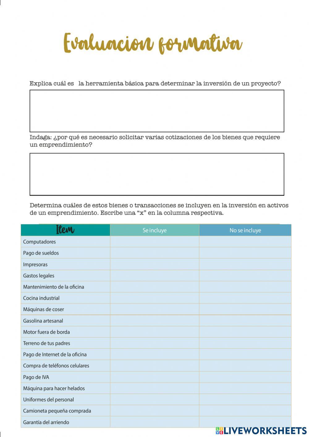 Definir la inversión necesaria